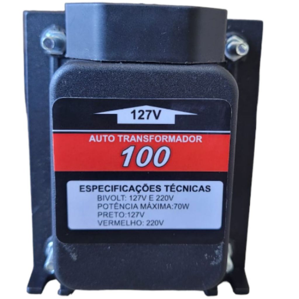 Auto Transformador Conversor De Voltagem Energia 100va Bivolt Voltagem 110 Para 220v E 220 Para 110