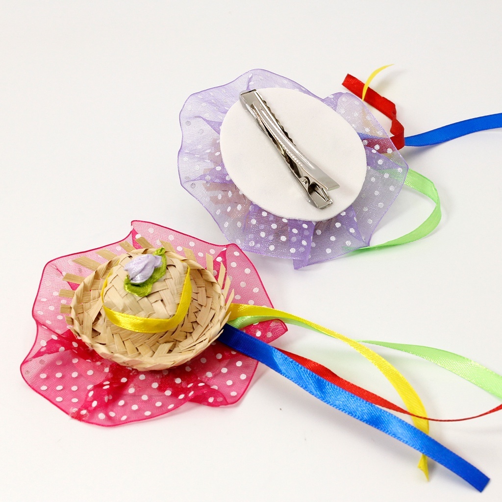 Presilha de cabelo festa junina prendedor de cabelo rabicó chapeuzinho piranha de cabelo