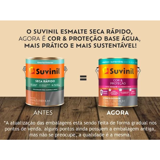 Tinta Esmalte Cor & Proteção Base de Água Brilhante Suvinil 3,2 L - Cores – (Produto Personalizado) em Oferta na Shopee