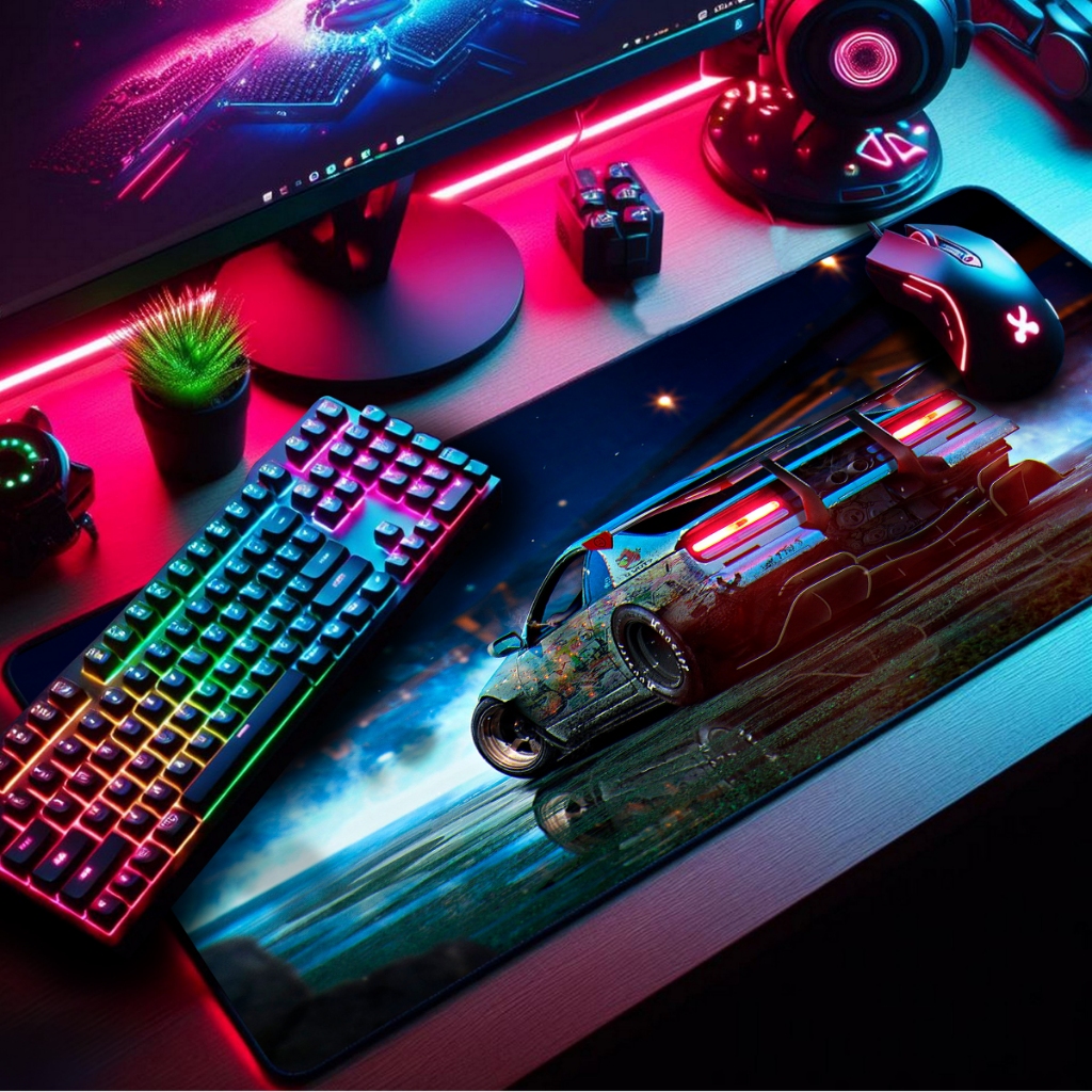 Mouse Pad Gamer Premium Extra Grande 70x35cm Borda Costurada Diversos Animes e Games