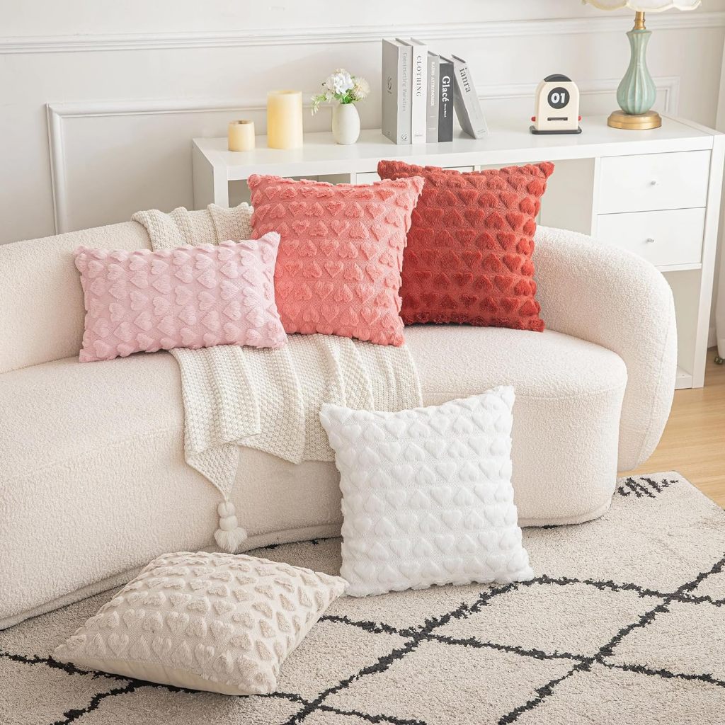 Capa de Almofada Coração Decoração Design Corações em Oferta na Shopee