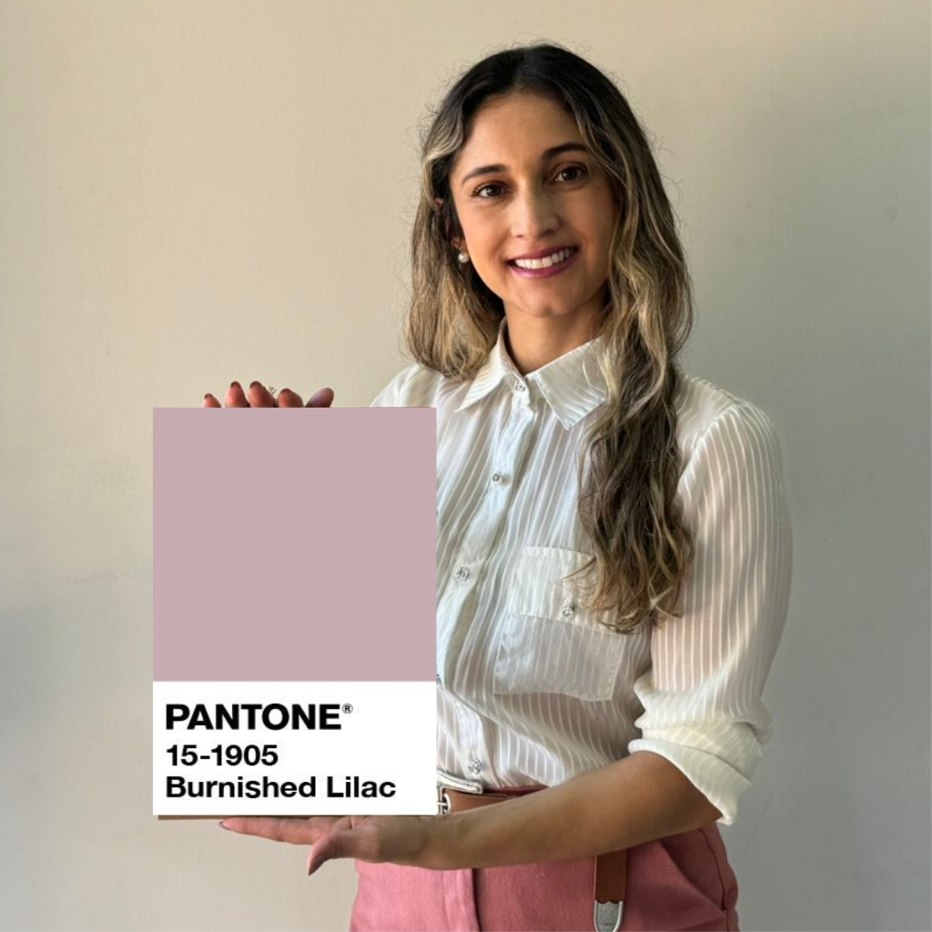 QUADRO DECORATIVO - CORES PANTONE - BURNISHED LILAC - 20 X 30 CM