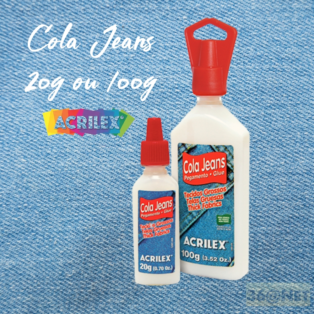 Cola Jeans Acrilex 100g e 20g em Oferta na Shopee