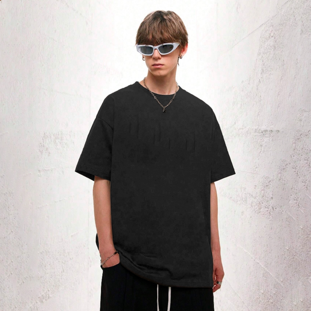 Camiseta Preto Larga Confortável Blusa Oversized Longa Estilosa Esportiva Lisa Frente Costa Unissex