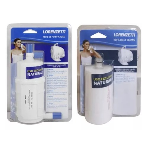 Kit Refil Para Filtro Purificador Naturalis Rp-01 + Rf-01 Lorenzetti