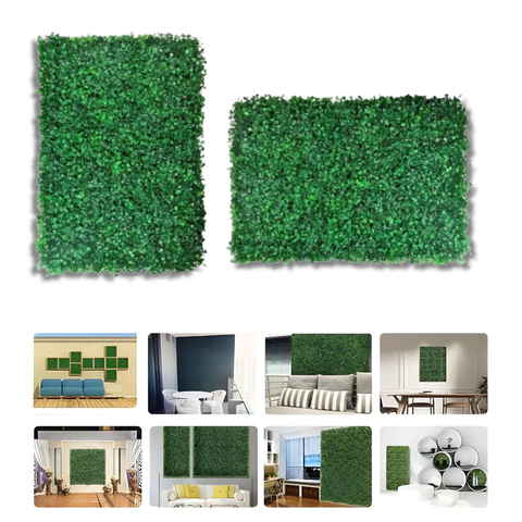 Kit 12/15/20 Placa Buchinho Grama Artificial Parede Muro Inglês Vertical Cheio