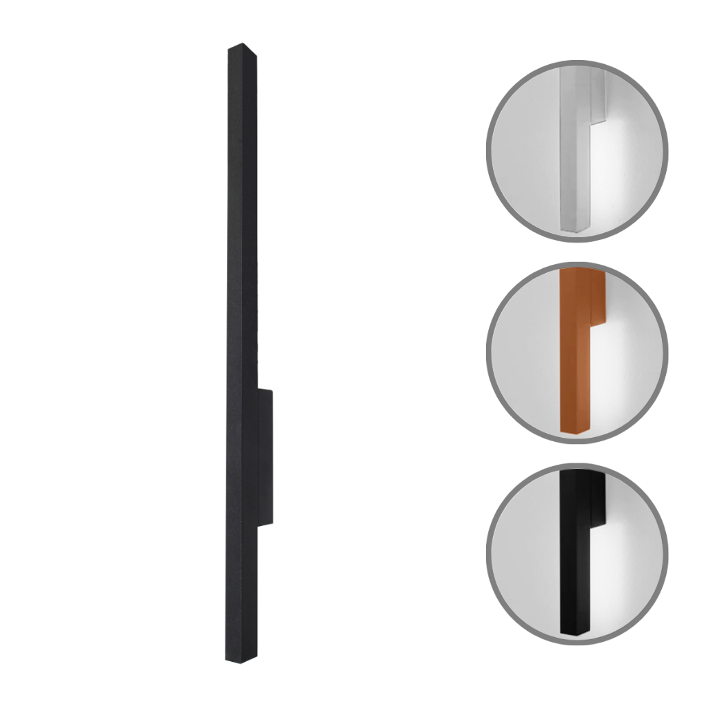 Arandela FIT LED Luz Indireta Canopla Descentralizada 40cm Iluminação Moderna Alumínio