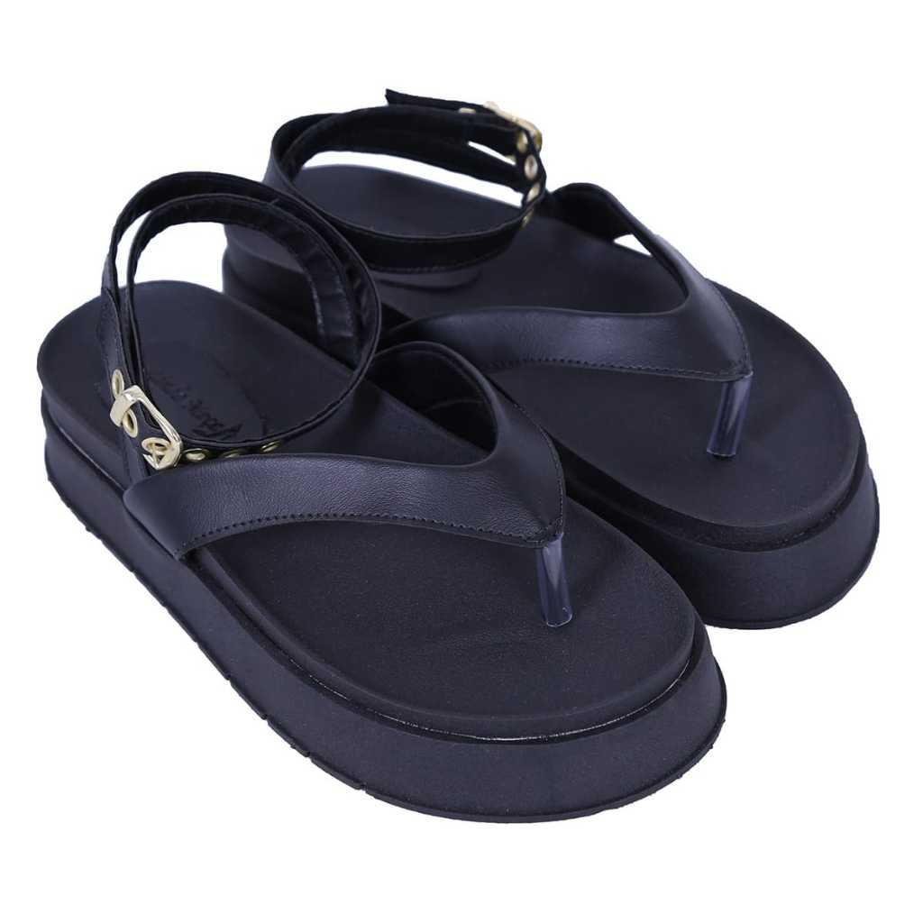 Sandalia Feminina Papete Plataforma Preta em Oferta na Shopee