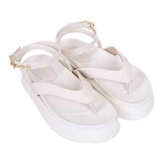 Sandalia Feminina Papete Plataforma Off-White em Oferta na Shopee