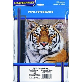 Papel Fotográfico Masterprint 230g A4 500 Folhas Branco Brilhante — imagem 2 de 2