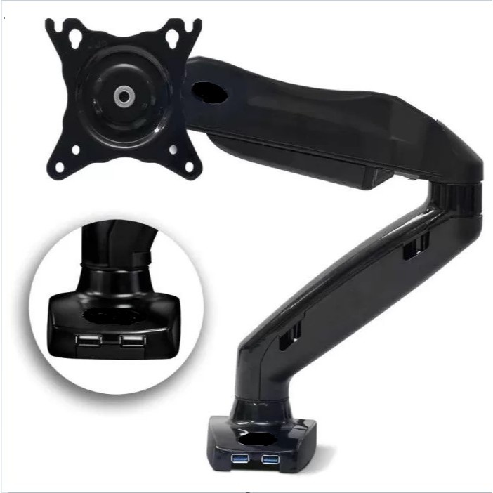 Suporte Articulado Para Monitor 17" a 30" VESA Com USB Pistão a Gás F90 em Oferta na Shopee