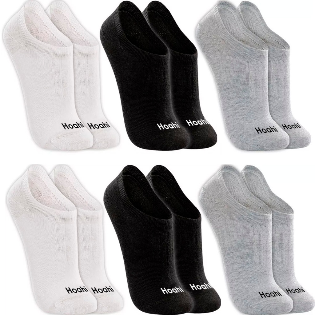 Kit 6 Pares Meias Cano Baixo Curto Hoahi Sapatilha Soquete Discreta Grossa Macia P/ Dia Dia Algodão Feminina Masculina em Oferta na Shopee