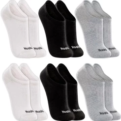 Kit 6 Pares Meias Hoahi Cano Baixo Soquete Algodão Masculina Feminina Confortável Macia Casual