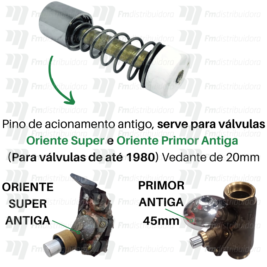 Acionador Eixo Botão Válvula Descarga Oriente Super Botão De Descarga Oriente Primor Antigo