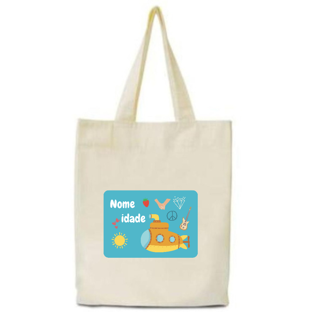 Kit 30 Ecobag Sacolas Algodão 30x40 Transfer 14x20 Personalizadas Aniversário Beatles