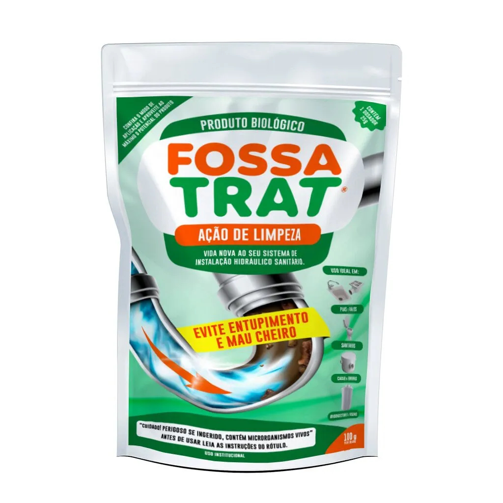 Fossa trat 100g Trata E Limpa Esgoto Fossa E Caixa De Gordura