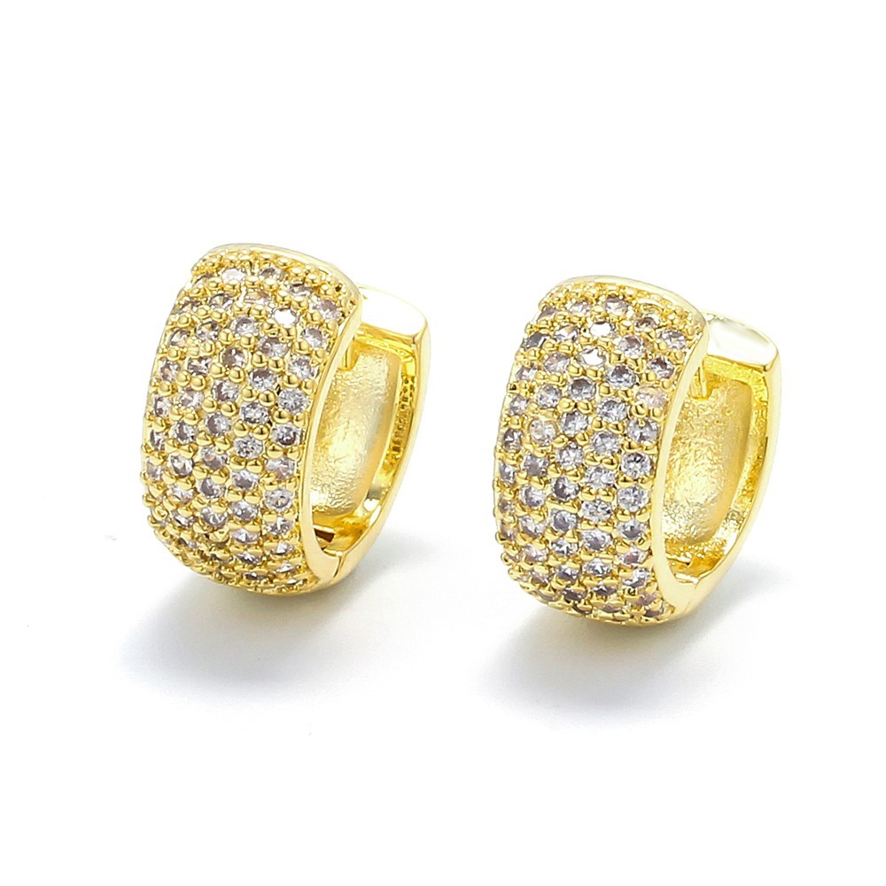 Brinco Neymar argola ouro prata ice Luxo acessório unissex cravejado