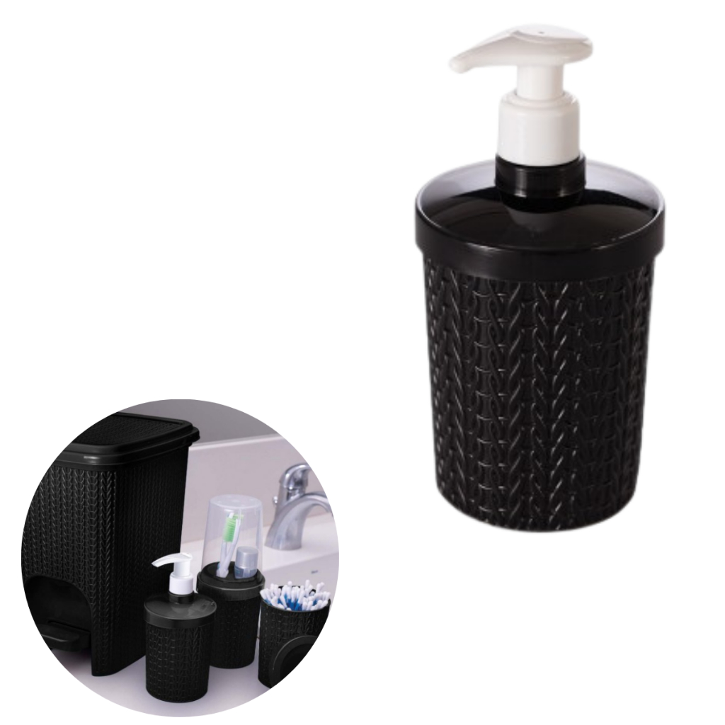 Porta Sabonete Liquido 12un Banheiro Lavabo Limpeza Higiene Alcool Gel Creme Frisos Trama Plasutil