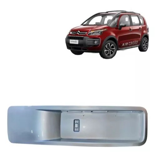 moldura de placa citroen c3 aircross original prata