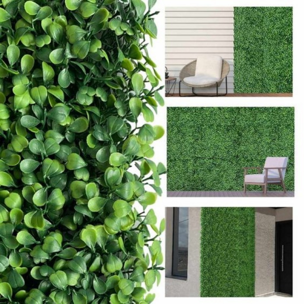 Kit 1/2/3/5 Placas Buchinho Grama Artificial Parede Muro Inglês Vertical Cheio Premium