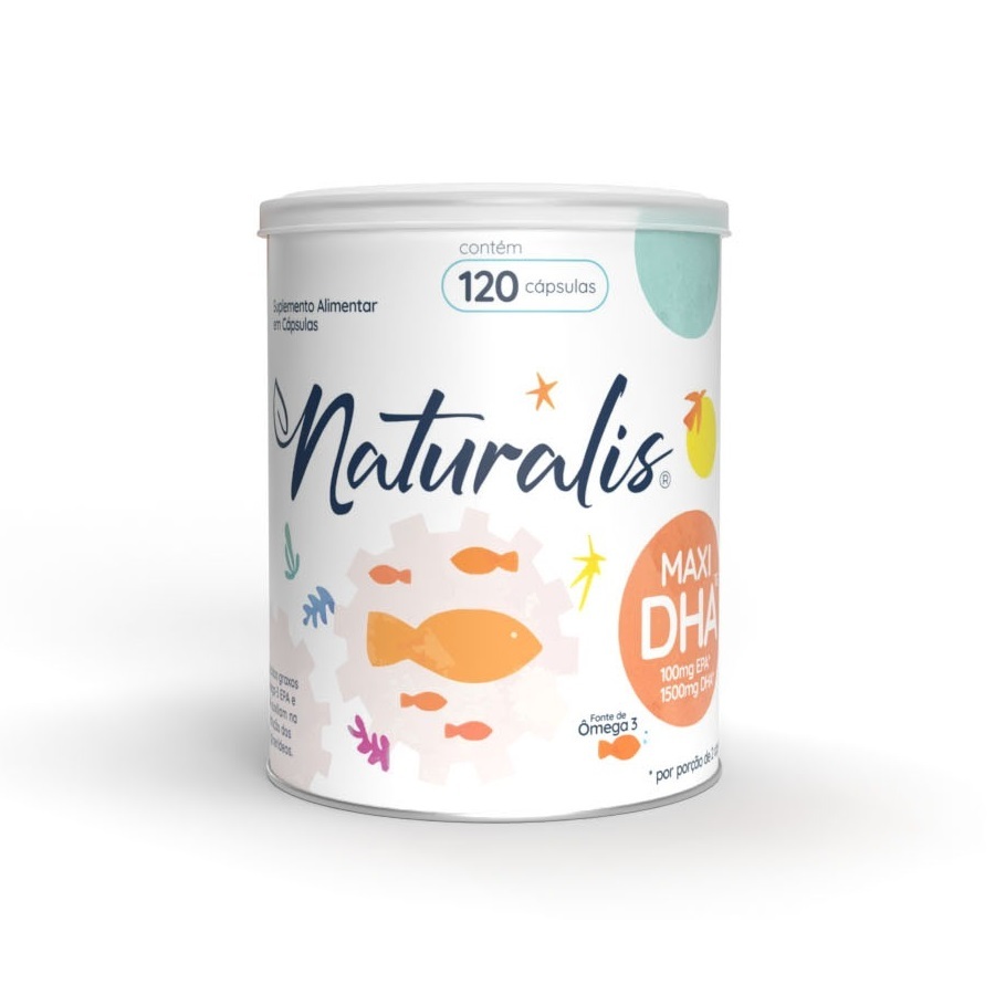 Ômega 3 Maxi DHA Naturalis 1500mg DHA 120 Cáps