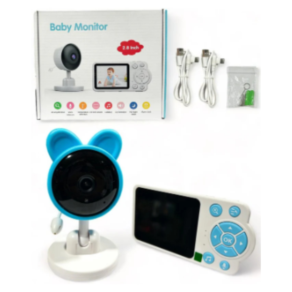 Baba Eletronica Monitor Video do bebê Hd Visão Noturna Sensores de Temperatura de Longo Alcance