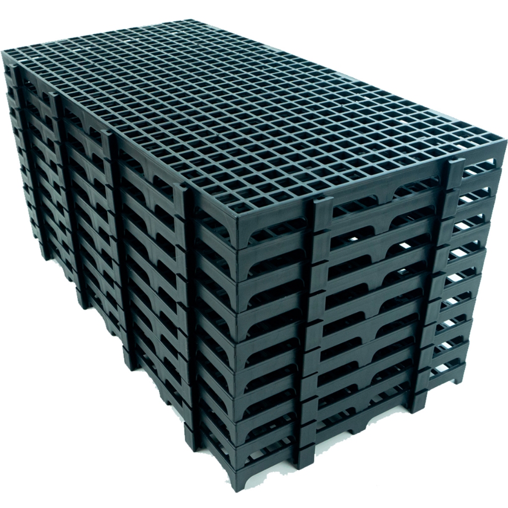10pc Pallet Estrado Plástico Preto 2,5x25x50 Cm De Qualidade