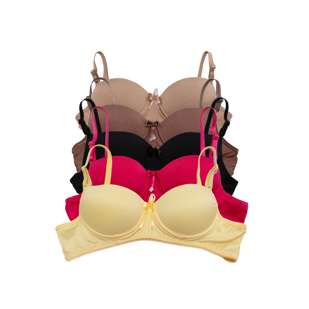 Kit 5 Sutiã Infantil Menina Moça De Bojo Juvenil Microfibra