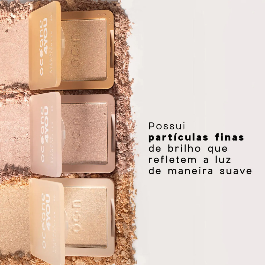 Iluminador Facial Dourado - Shimmer Highlighter Gold 4you 6g