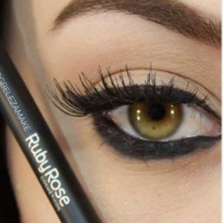 Lápis para Olhos Delineador à Prova D'água - Carbon Black / Preto - Ruby Rose (HB050 em Oferta na Shopee