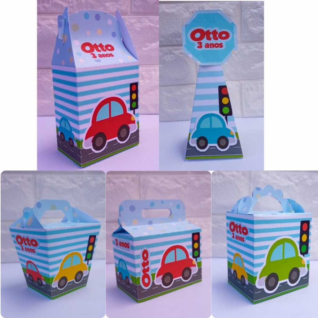 Kit Caixinhas Carrinhos Personalizadas Pegue e Monte Lembrancinhas Aniversário