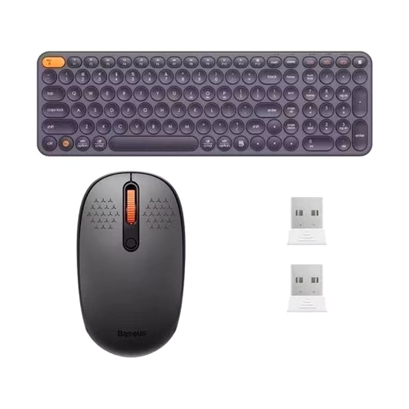 Kit Teclado Baseus K01b + Mouse Baseus F01b Sem Fio 2,4Ghz Bluetooth em Oferta na Shopee