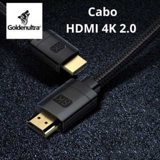 Cabo HDMI 4K 2.0 2m / 3m / 5m HDR GoldenUltra Banhado a ouro Monitor TV Video Ga