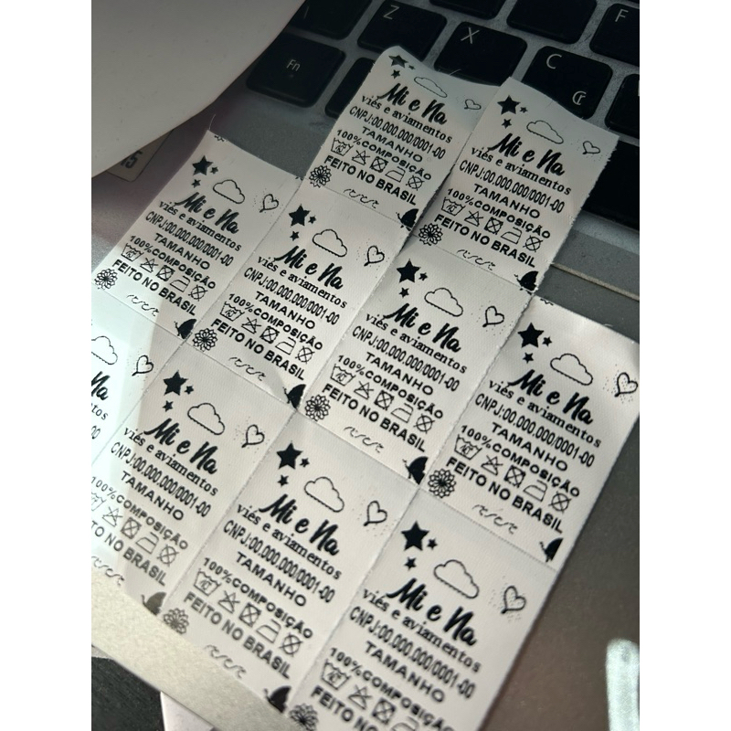 1000 Etiquetas de composição em Nylon Resinado alta resistencia e durabilidade 25x40 — imagem 2 de 2