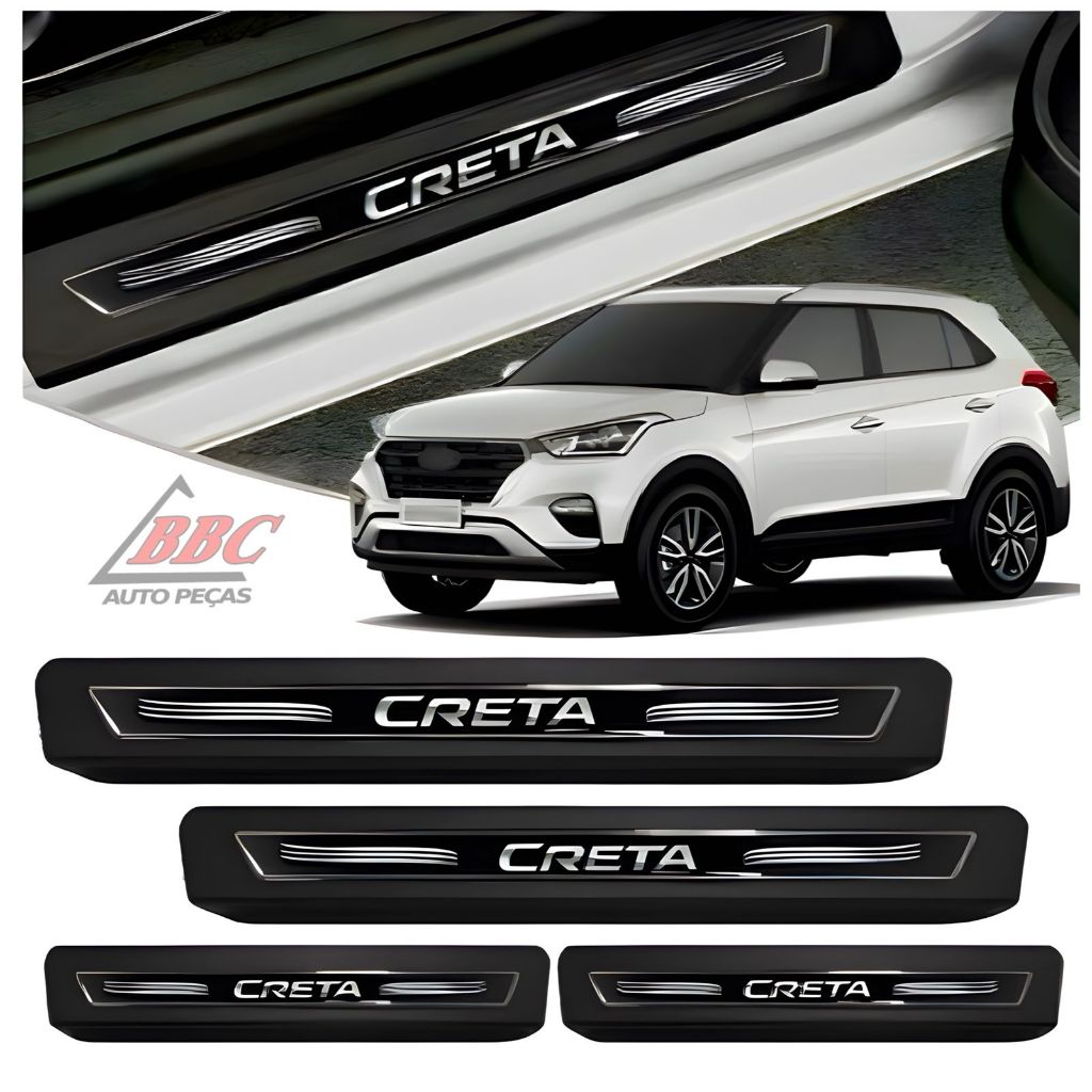 Kit 8 Peças Soleira De Porta Resinada Creta Todos - Preta em Oferta na Shopee