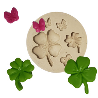 Molde de silicone - Trevo da sorte - Cód 1522 em Oferta na Shopee