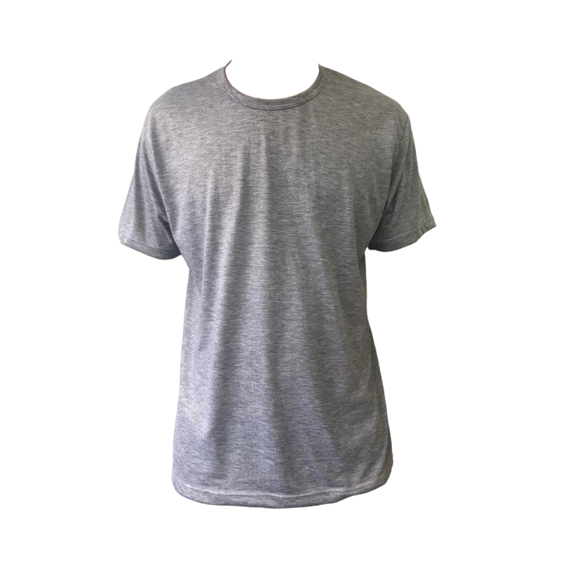 Camiseta CINZA MESCLA para sublimar 100% poliéster camisa masculina para sublimação em Oferta na Shopee