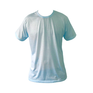 Camiseta AZUL CLARO 100% poliéster camisa masculina para sublimação em Oferta na Shopee
