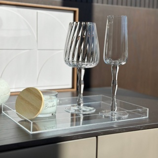 Bandeja de Acrílico Transparente Cantinho do Café Organização Premium Minimalista Luxo Multiuso em Oferta na Shopee