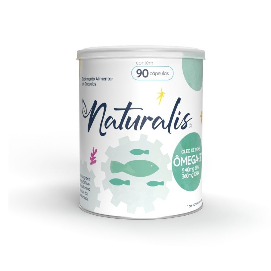 Ômega 3 Tradicional Naturalis Óleo de Peixe 90 Cápsulas