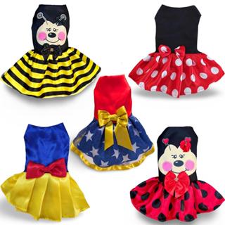 Roupa Pet Roupinha Princesa Vestido Personagens Para Gato Cachorro Pequeno Porte Luxo em Oferta na Shopee
