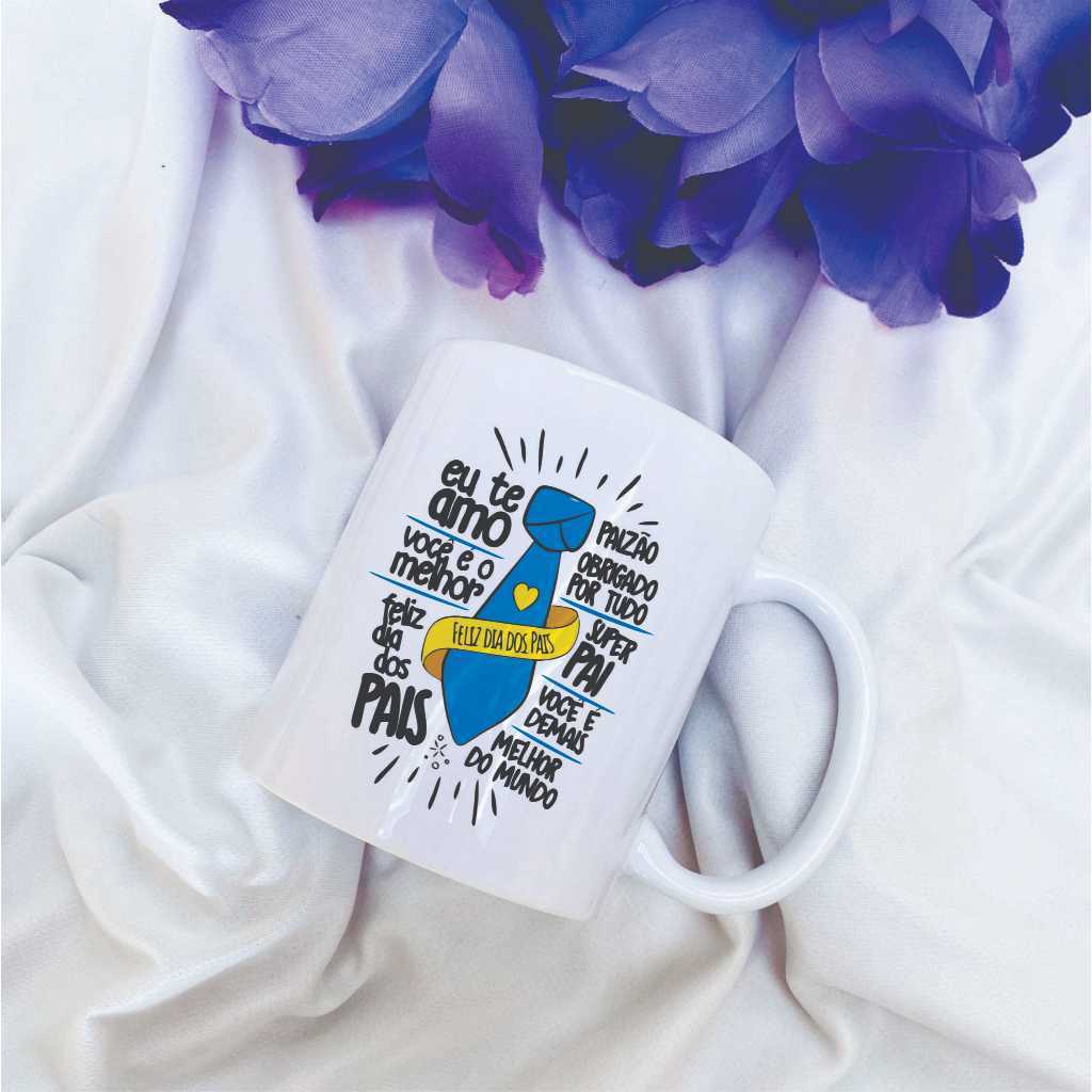 Caneca dia dos pais gravata, você é o melhor pai do mundo porcelana