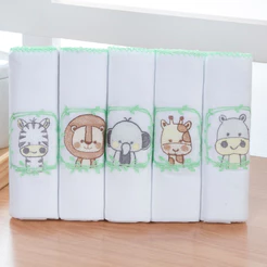 Kit Fralda de Pano Bordada para Bebê 100% Algodão com 5 10 e 15 Unidades