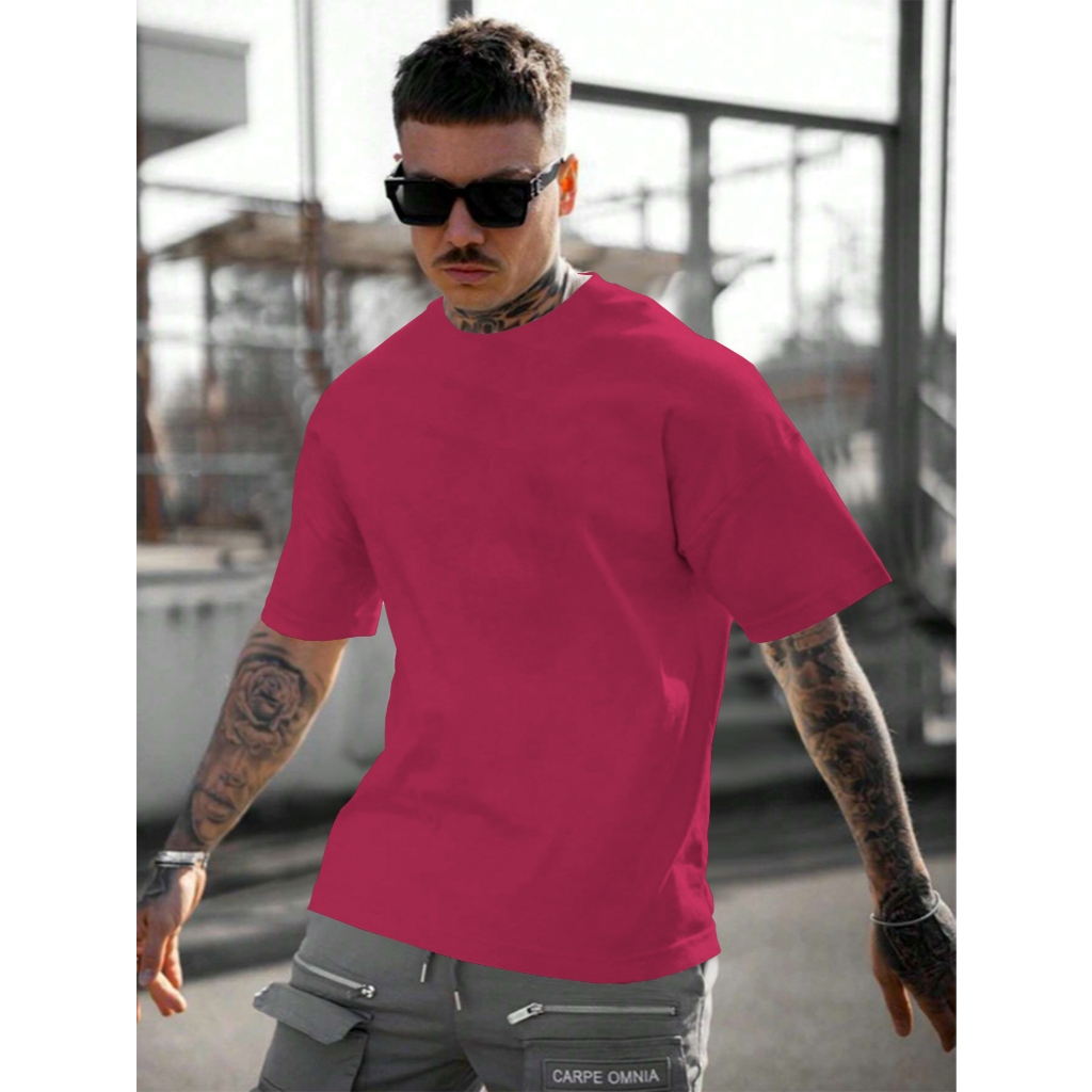 Blusa Unissex Sem Estampa Lisa Streetwear Camisa Esportiva Soltinha Fashion Camiseta Oversized Larg