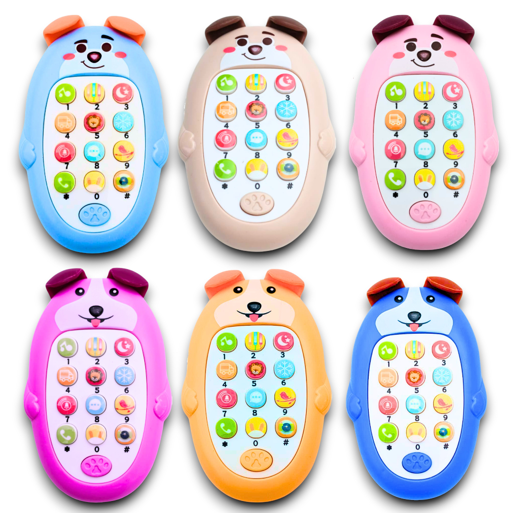 Telefone Infantil Musical Brinquedo Celular Mordedor Educativo Com Luz