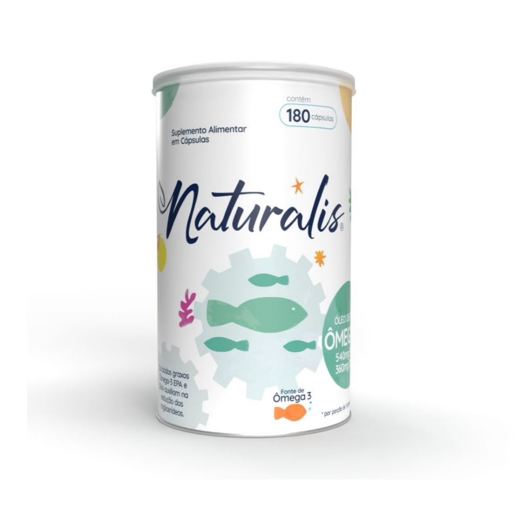 Ômega 3 Tradicional Naturalis Óleo de Peixe 180 Cápsulas