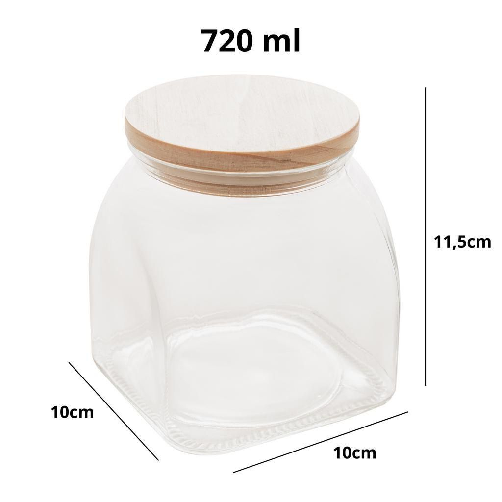 Potes de Vidro Herméticos 720ml 1000ml 1400ml Tampa de Bambu Porta Mantimentos Armazenamentos Alimentos