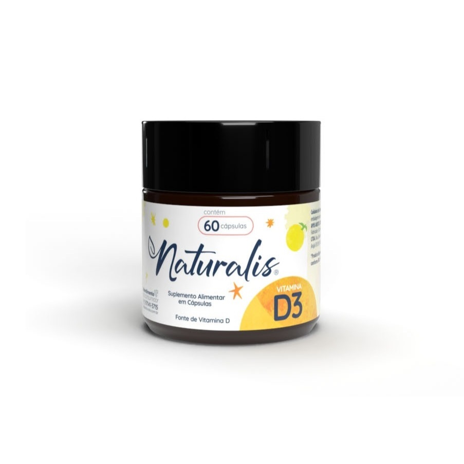 Vitamina D3 Softgel Naturalis Pote com 60 Cápsulas
