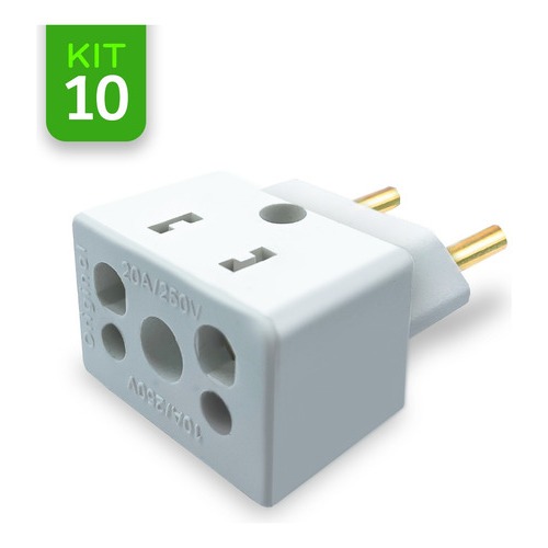 Adaptador de Tomada Benjamin 10A/20A Pino Bob Esponja em Oferta na Shopee