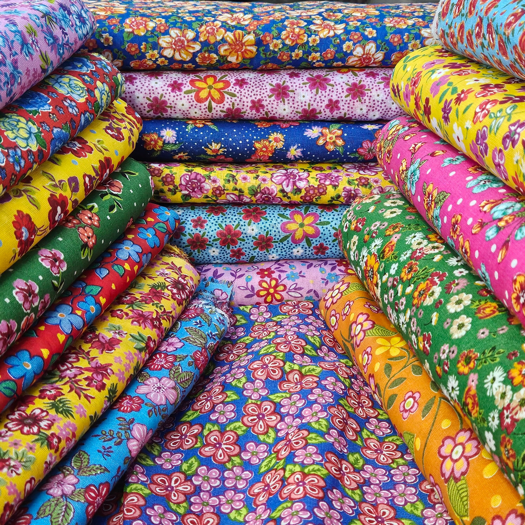 Tecido Chita Chitinha Chitão - 100% Algodão - 1,40 largura - Festa Junina - Floral - Metro
